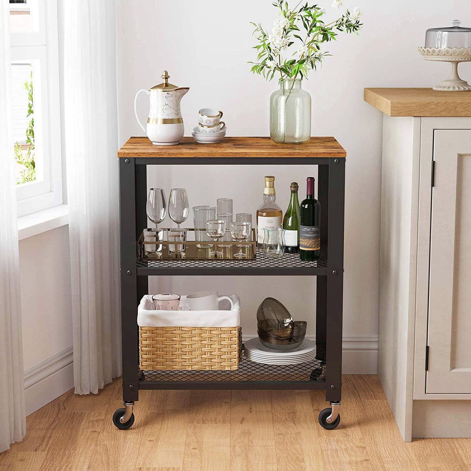 Vintage 2025 microwave cart