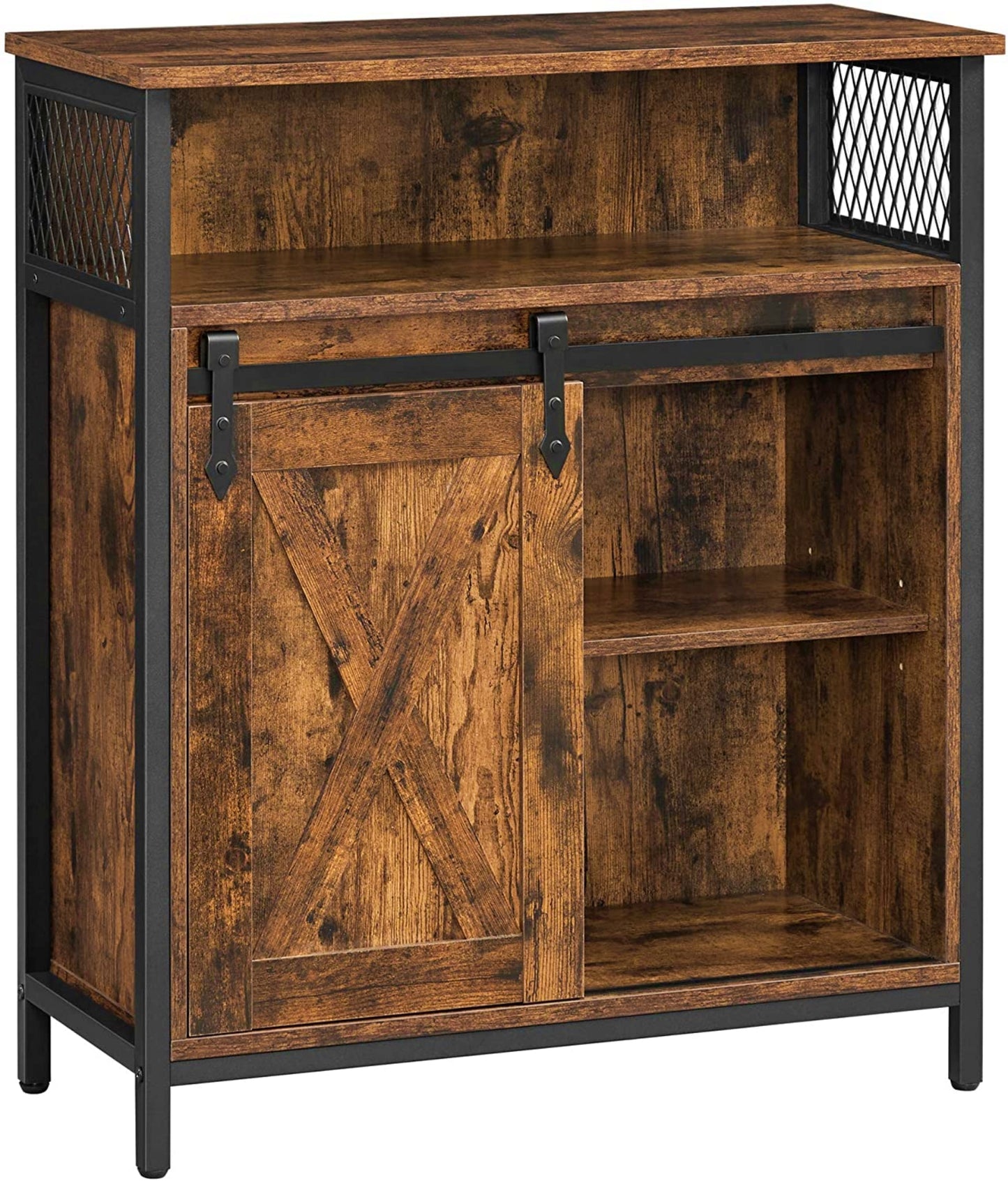 Industrial Storage Cabinet Lounge Vintage Sideboard Slim Hallway Console Table