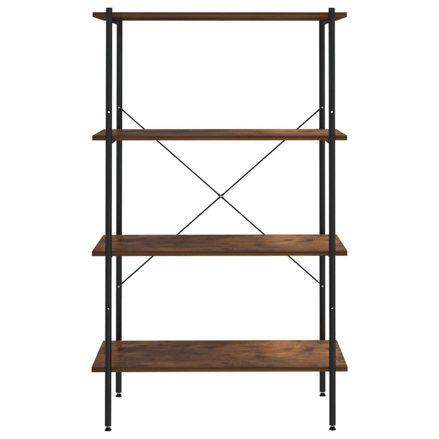 Industrial Home Bookcase Metal Shelving Unit Rustic Low Display Storage Cabinet