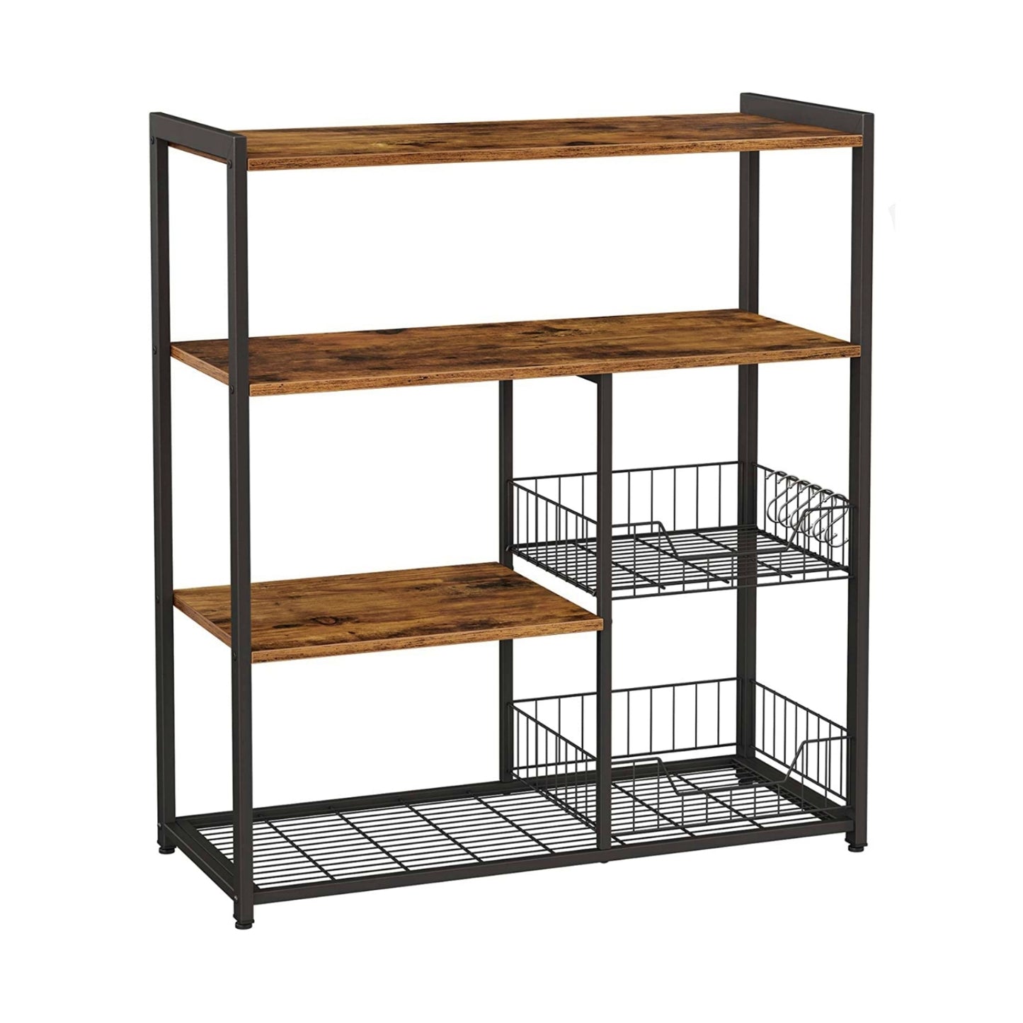 Kitchen Storage Island Modern Shelving Unit Coffee Machine Microwave Stand Vegetables Rack