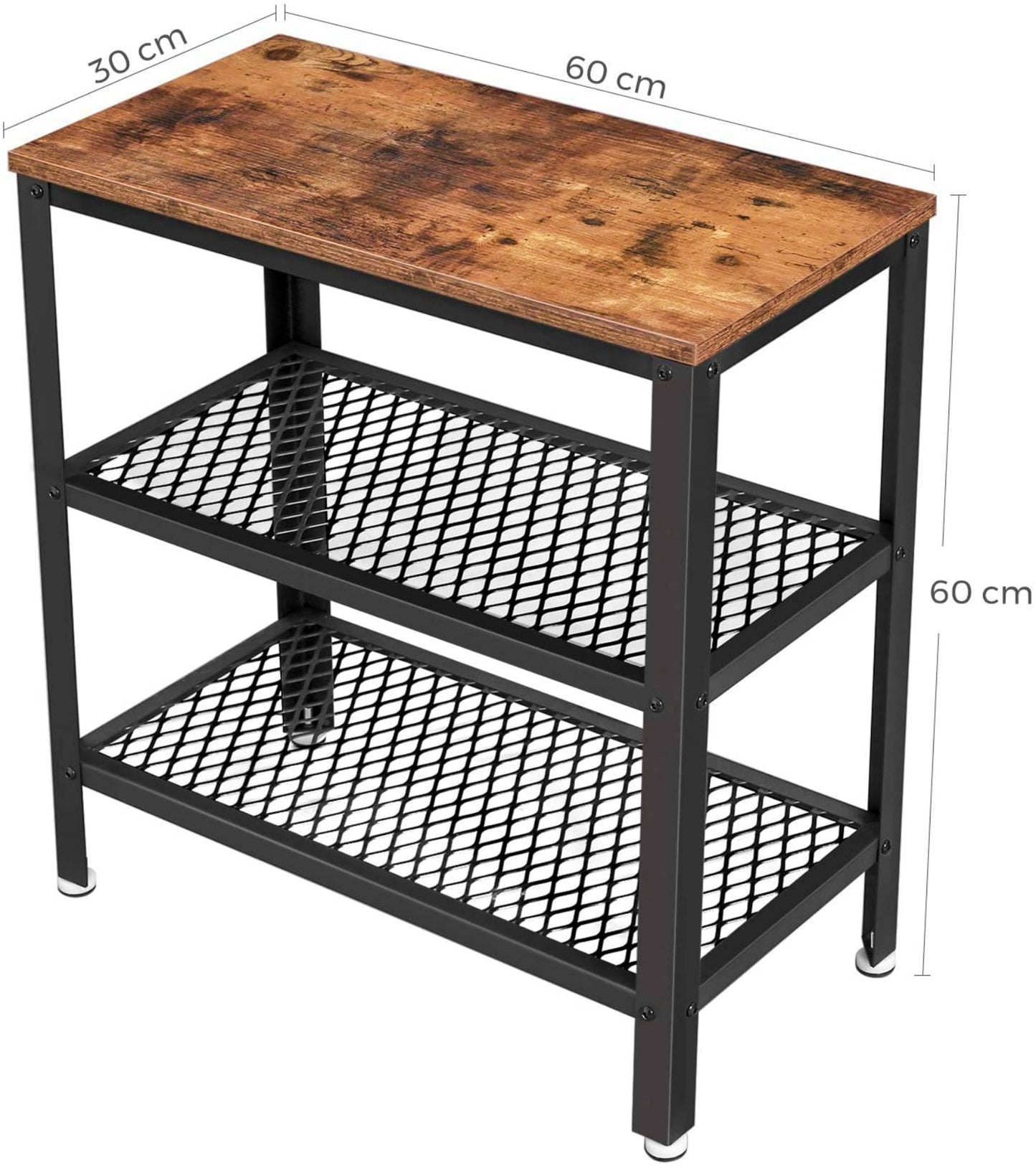 Industrial Side Table Vintage Sofa End Unit Lounge Low Console Stand