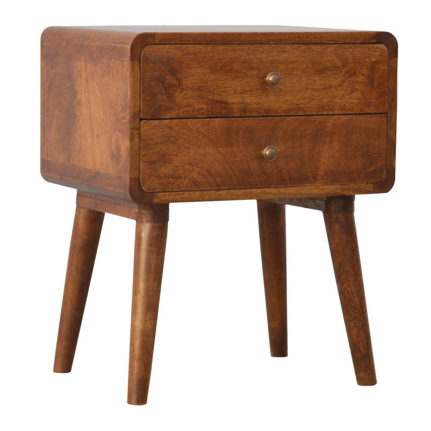 Retro Bedside Table Scandinavian Nightstand Wooden Drawer Unit Mid Century Cabinet