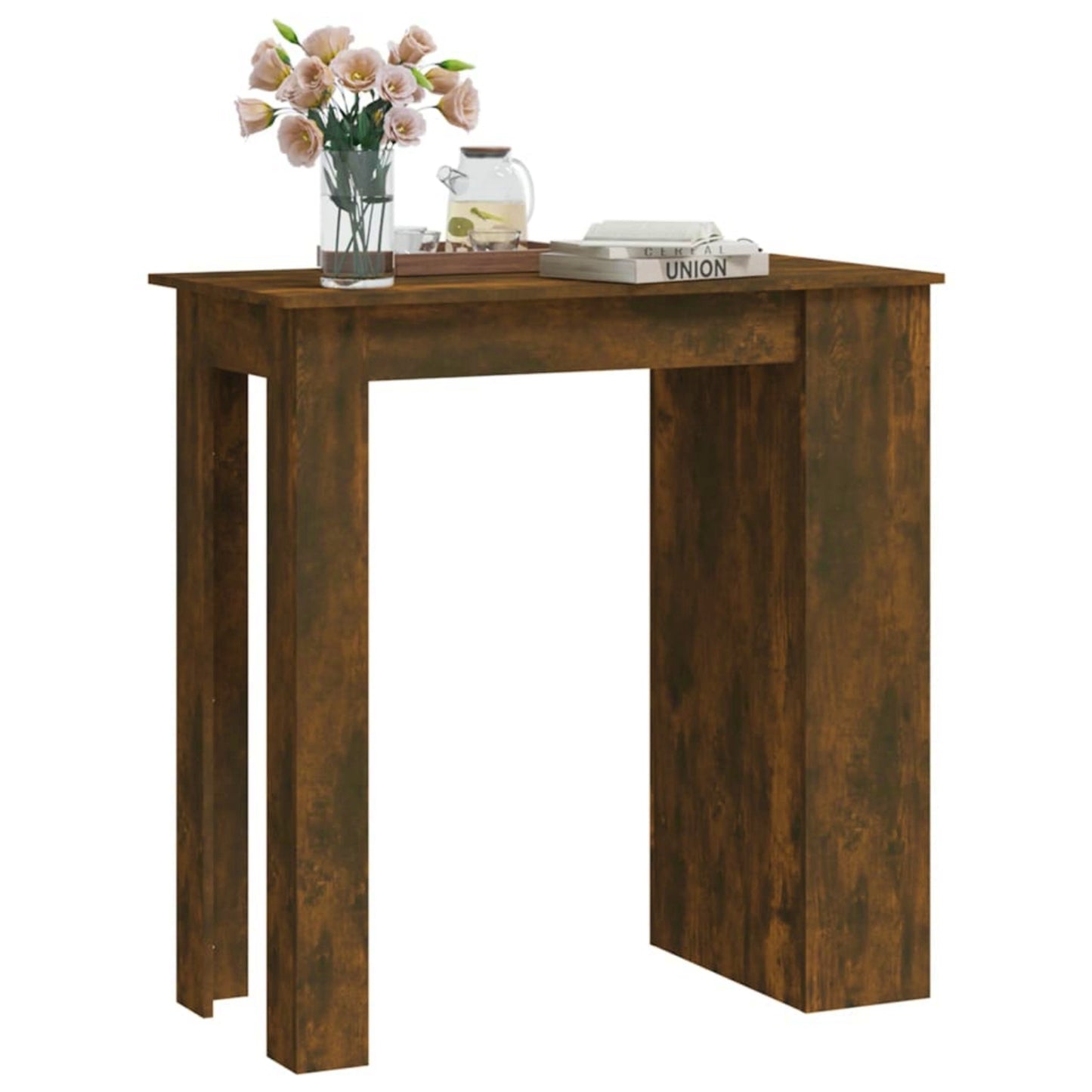 Breakfast Bar Table Vintage Brown Dining Kitchen Counter Contemporary Island