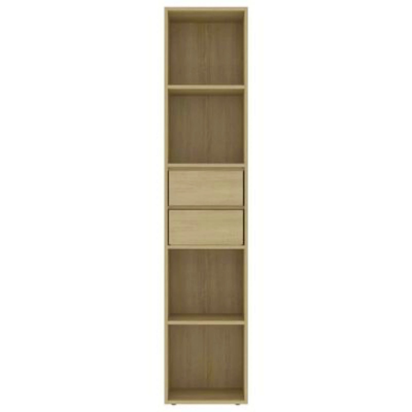 Modern Bookcase Cabinet Oak Lounge Shelving Unit Home Office Display Bookshelf