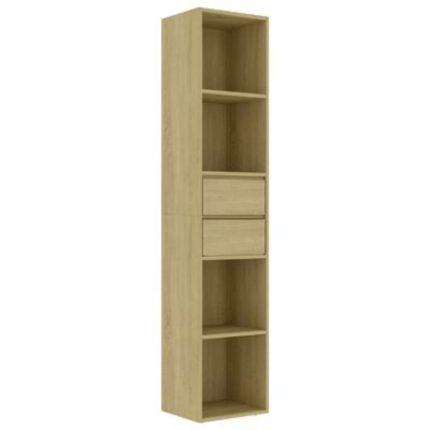 Modern Bookcase Cabinet Oak Lounge Shelving Unit Home Office Display Bookshelf