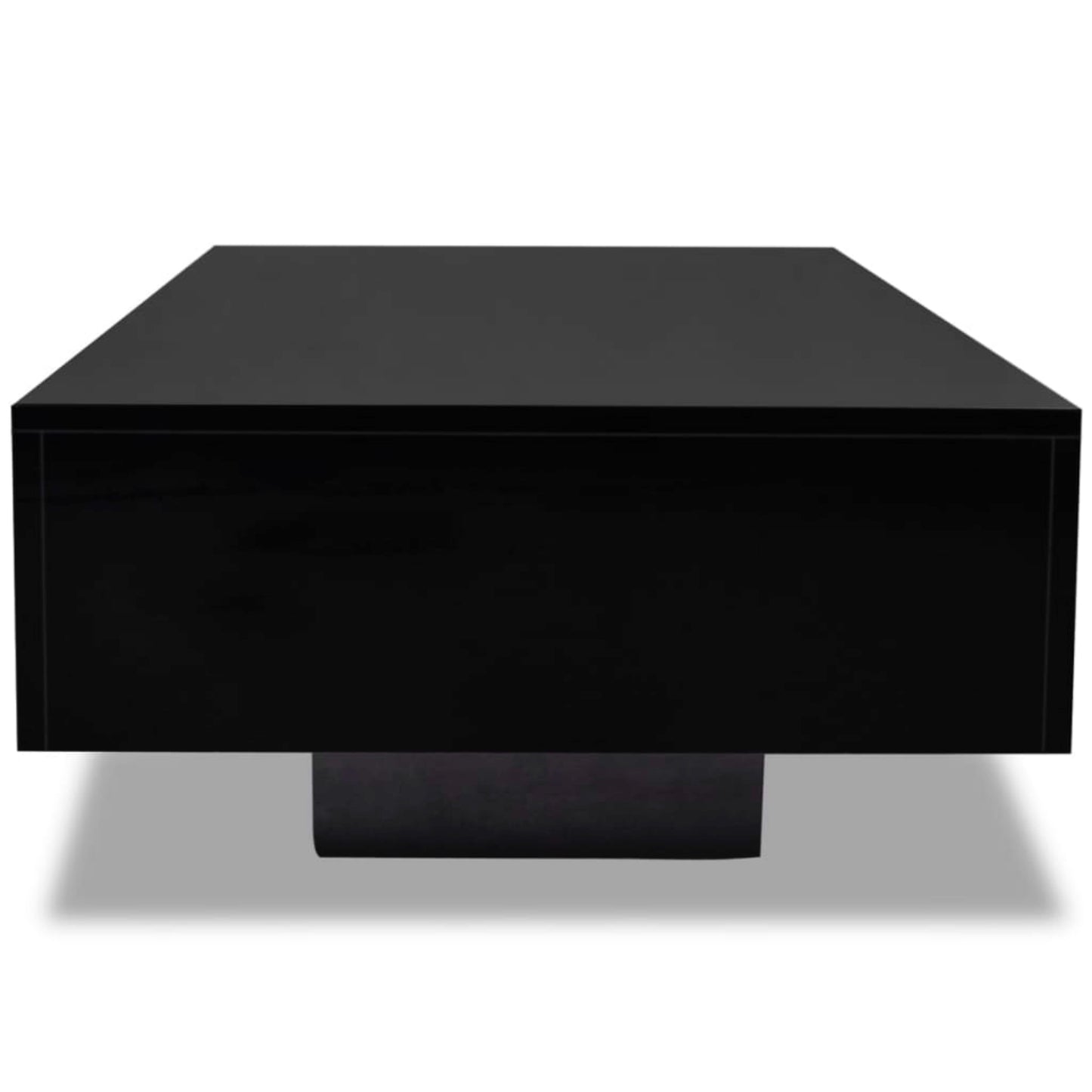 Modern Gloss Coffee Table Black Large Sofa Side Unit Lounge Low Display Cabinet