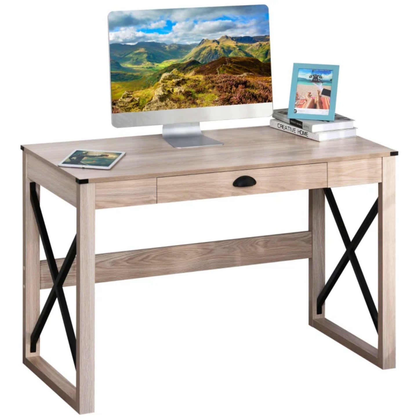 Modern Laptop Desk Industrial Writing PC Stand Home Office Furniture Study Table