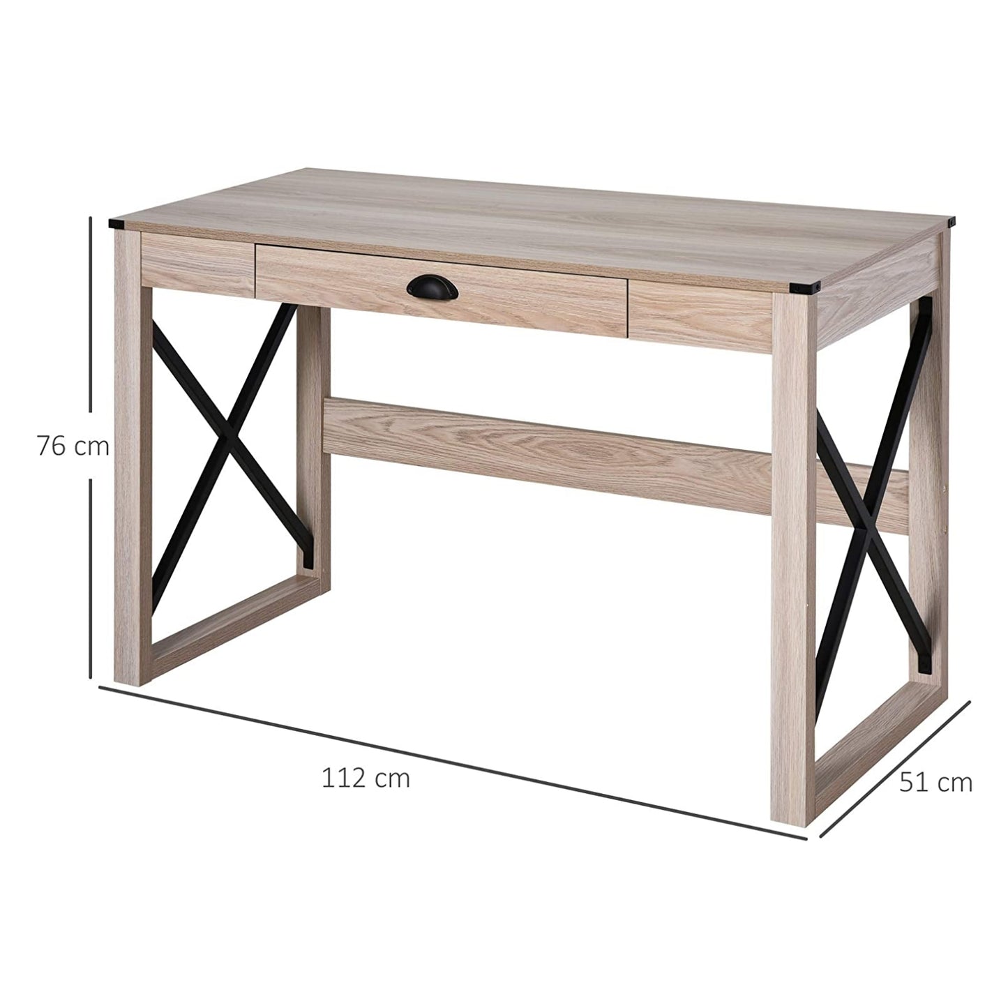 Modern Laptop Desk Industrial Writing PC Stand Home Office Furniture Study Table