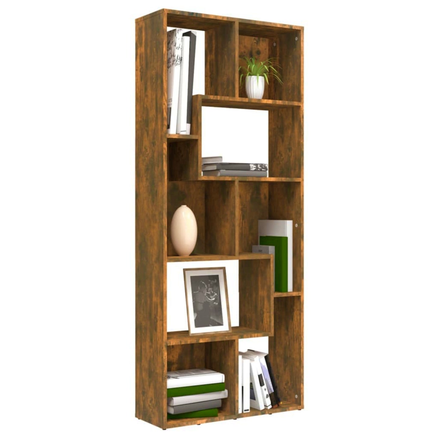 Modern Storage Bookcase Lounge Cube Bookshelf Contemporary Slim Display Cabinet