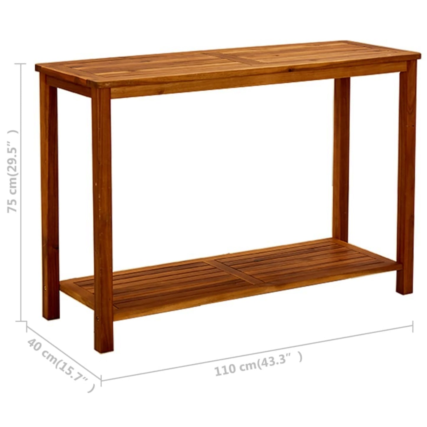 Garden Console Table Patio Wooden Plant Stand Outdoor Sofa Bar Display Cabinet