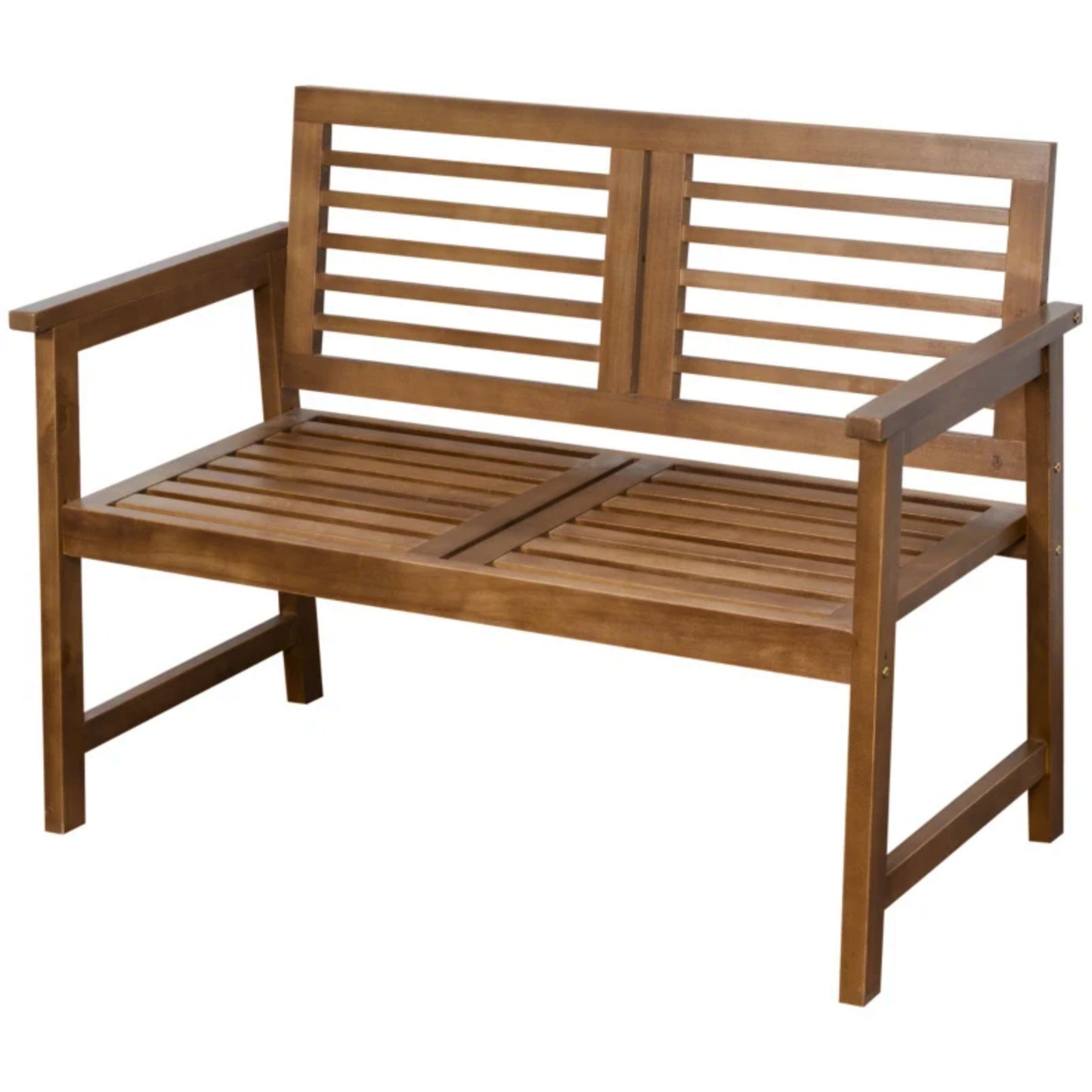 Outdoor Wooden Loveseat Retro Patio Bench Garden Dining Chair Balcony Furniture