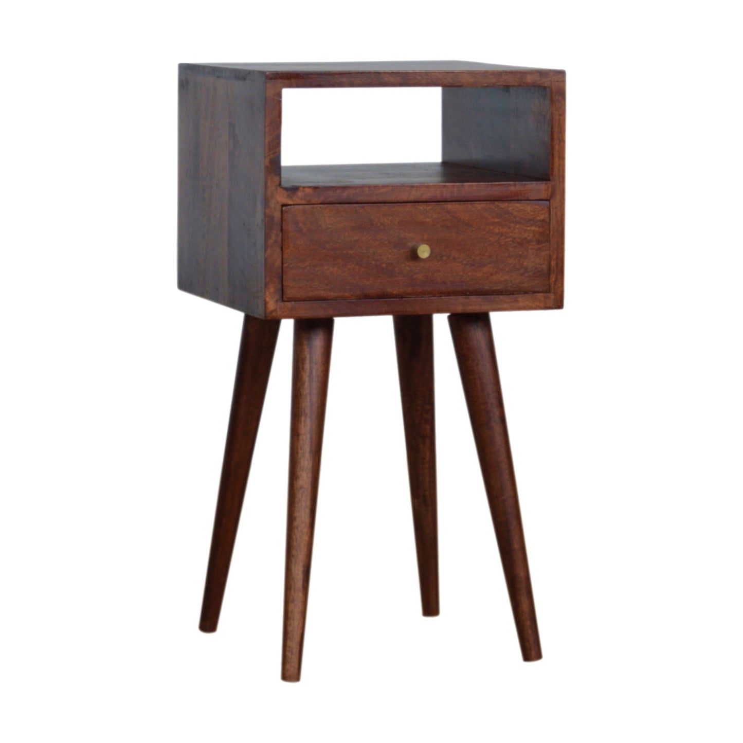 Retro Small Side Table Wooden Nightstand Scandinavian Mini Telephone End Unit