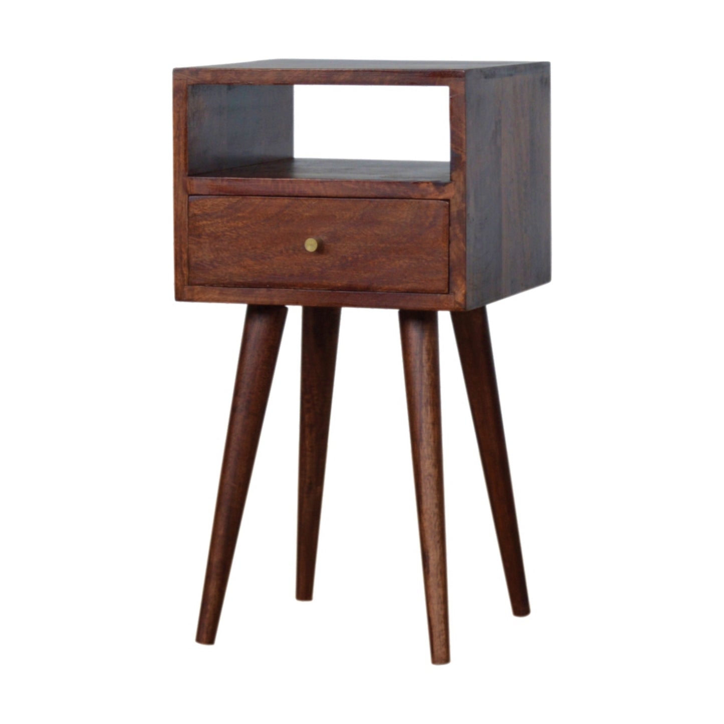 Retro Small Side Table Wooden Nightstand Scandinavian Mini Telephone End Unit