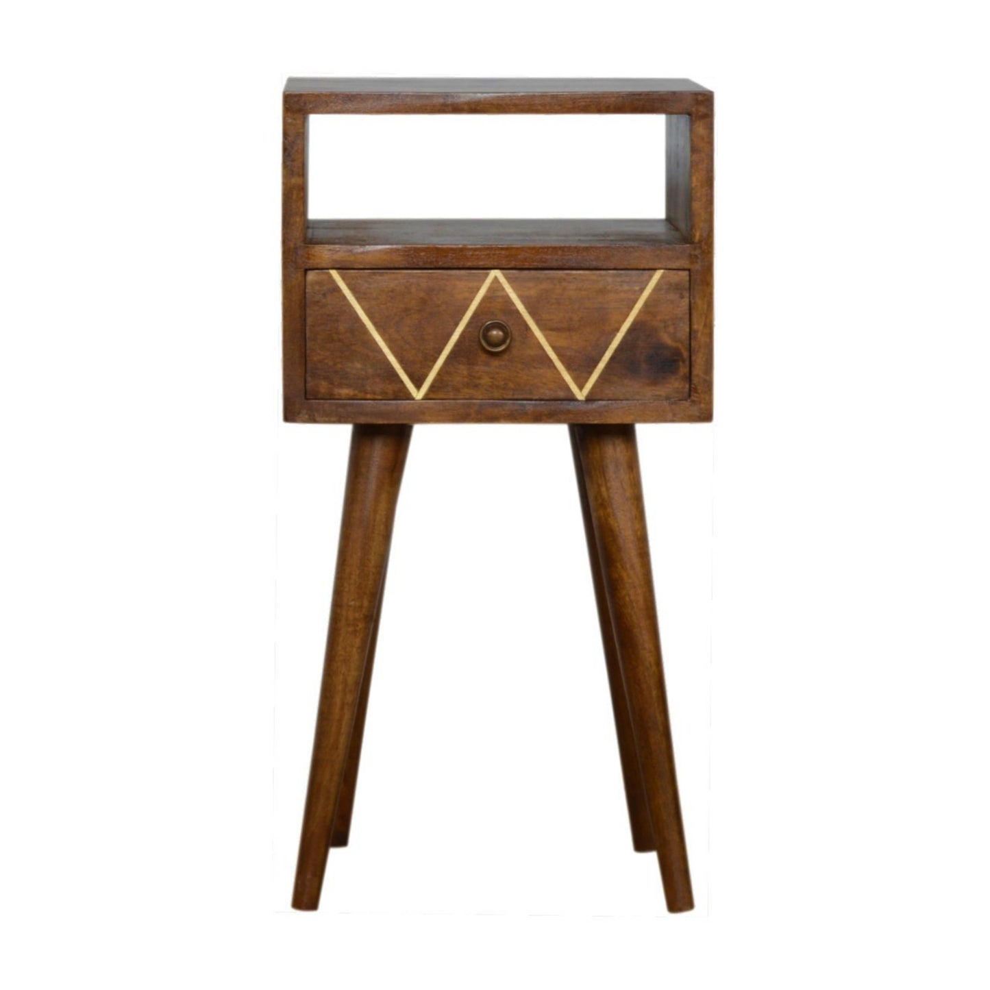 Small Side Table Wooden Retro Nightstand Scandinavian Telephone End Unit Mini Console