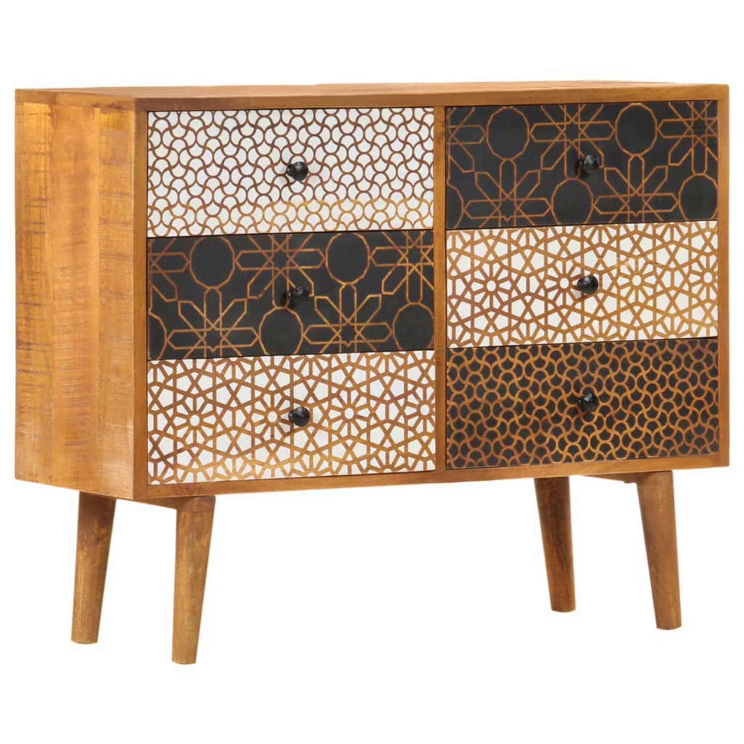 Retro Storage Sideboard Wooden Mid Century Lounge Cabinet Narrow Console Table 