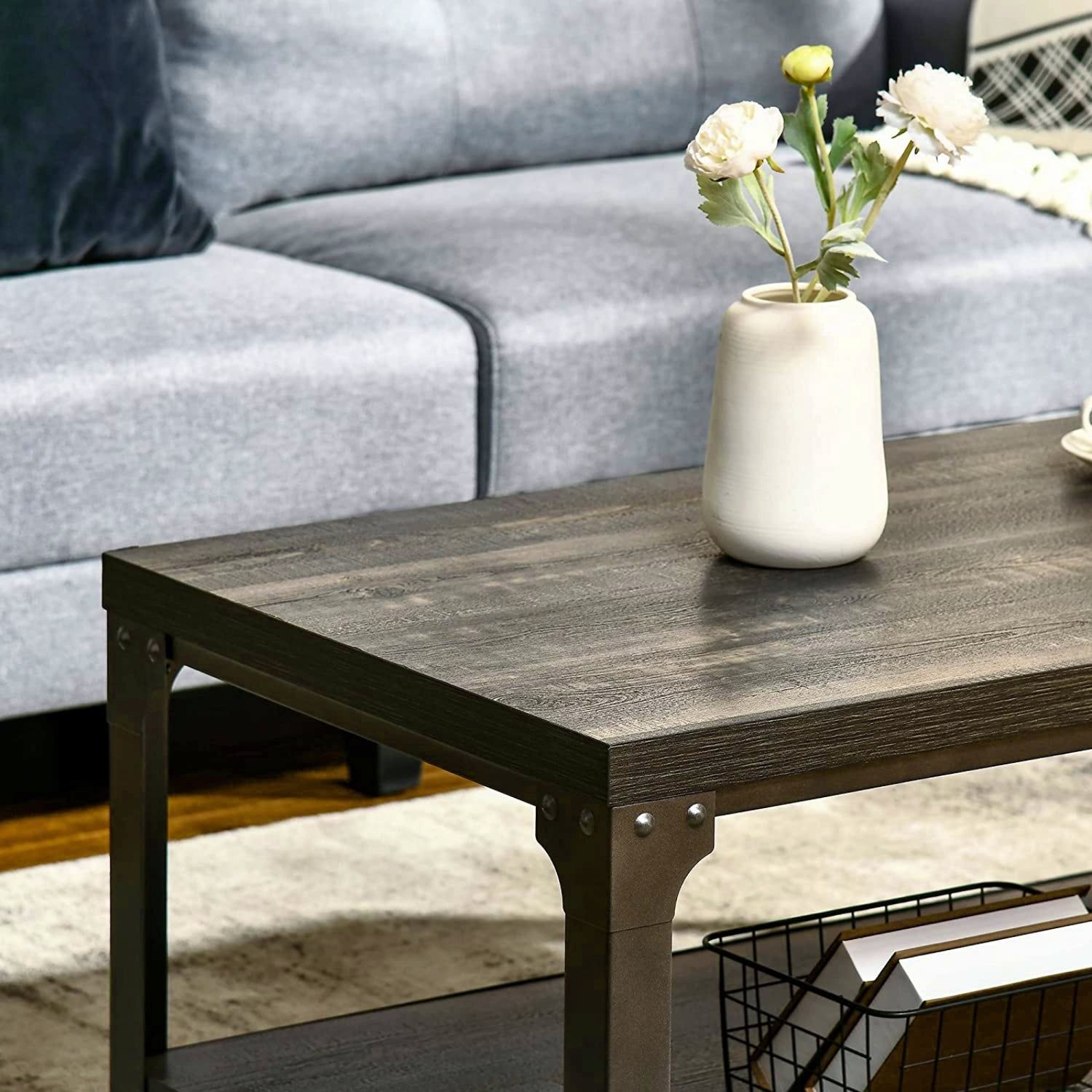 Angle iron 2024 coffee table