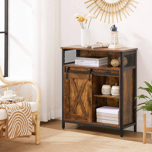 Industrial Storage Cabinet Lounge Vintage Sideboard Slim Hallway Console Table