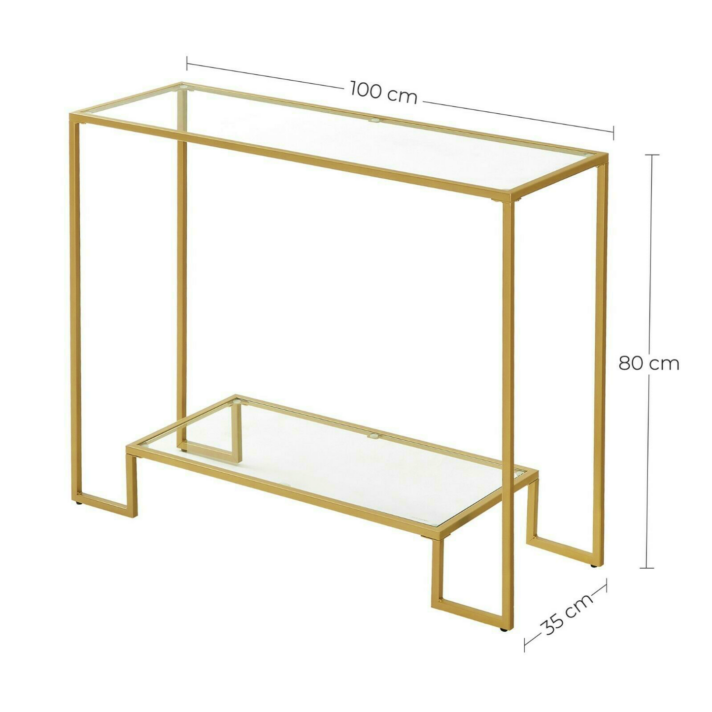 Slim Glass Console Table Modern Hallway Unit Contemporary Living Room Display Sideboard Narrow Sofa End Table