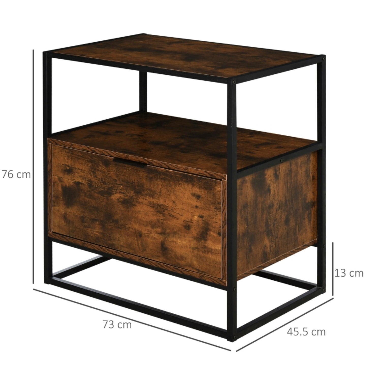 Industrial Small Console Table Vintage Sofa Side Unit Hallway Lounge Display Cabinet