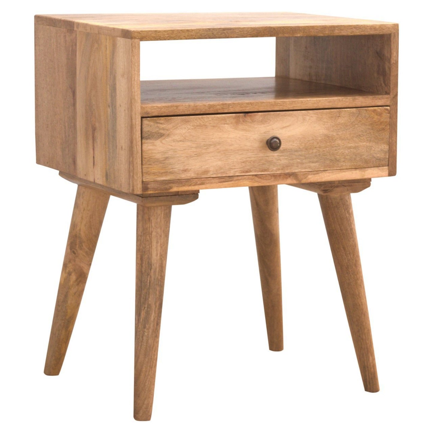 Retro Side Table Wooden Scandinavian Bedside Nightstand Cabinet End Plant Stand