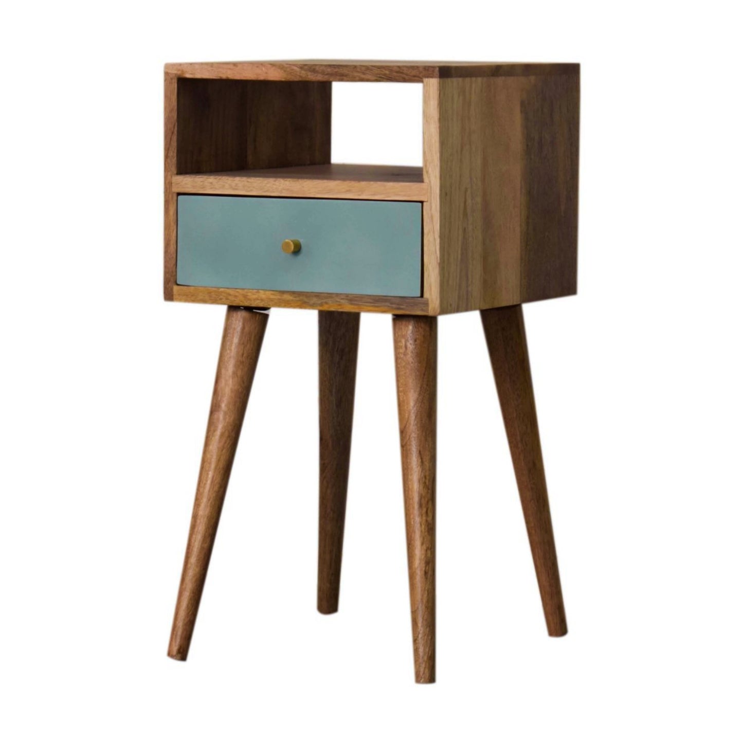 Small Retro Table Wooden Nightstand Scandinavian Mini Telephone End Unit