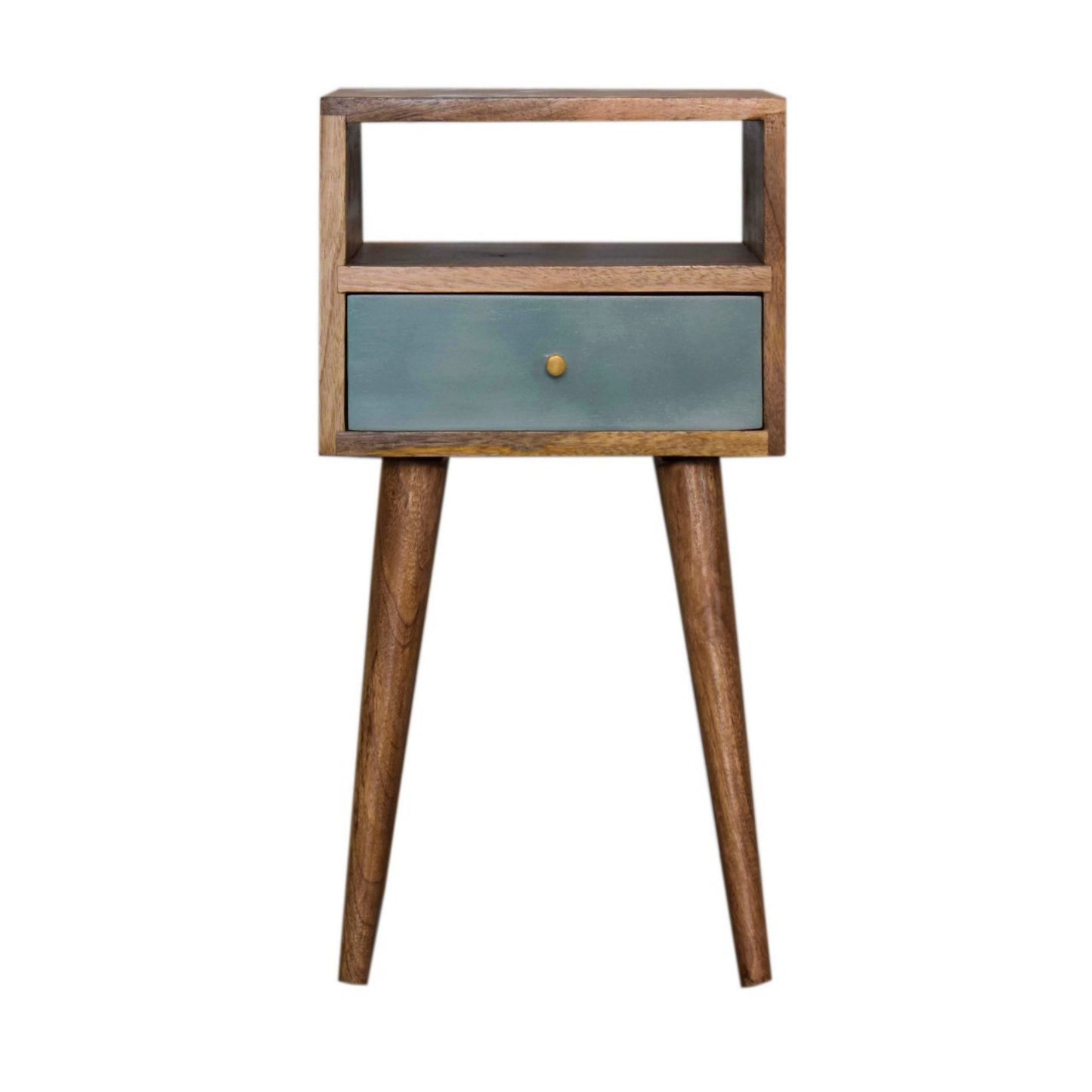 Small Retro Table Wooden Nightstand Scandinavian Mini Telephone End Unit