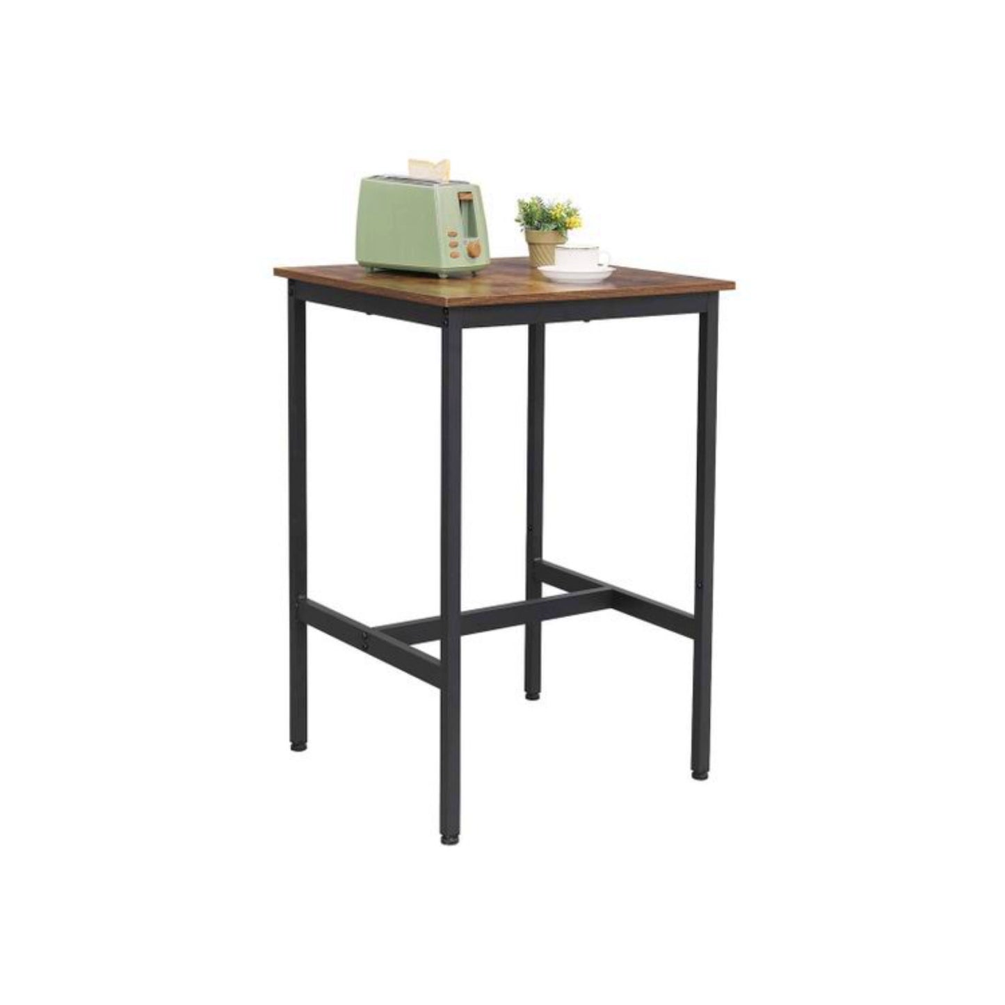 Square Bar Table Tall Coffee Dining Kitchen Stand Industrial Breakfast Counter