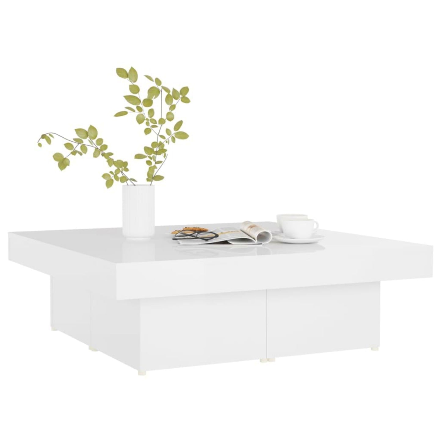 High Gloss Coffee Table White Modern Home Furniture Large Living Room Sofa Side Stand