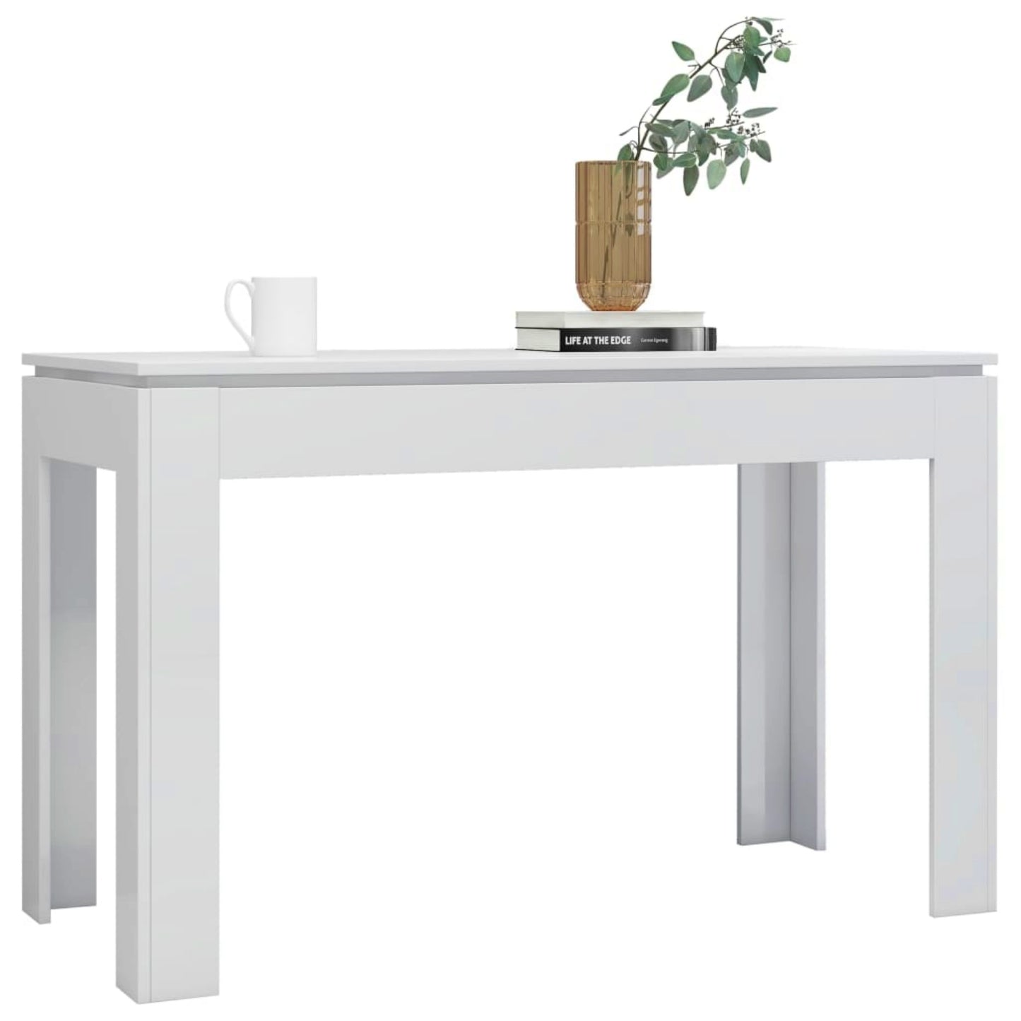 Modern Dining Table White Gloss Kitchen Breakfast Contemporary Minimal Furniture