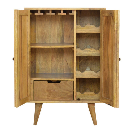 Wine Storage Cabinet Solid Wooden Retro Sideboard Vintage Style Bottle Glass Rack Nordic Living Room Handmade Home Furniture