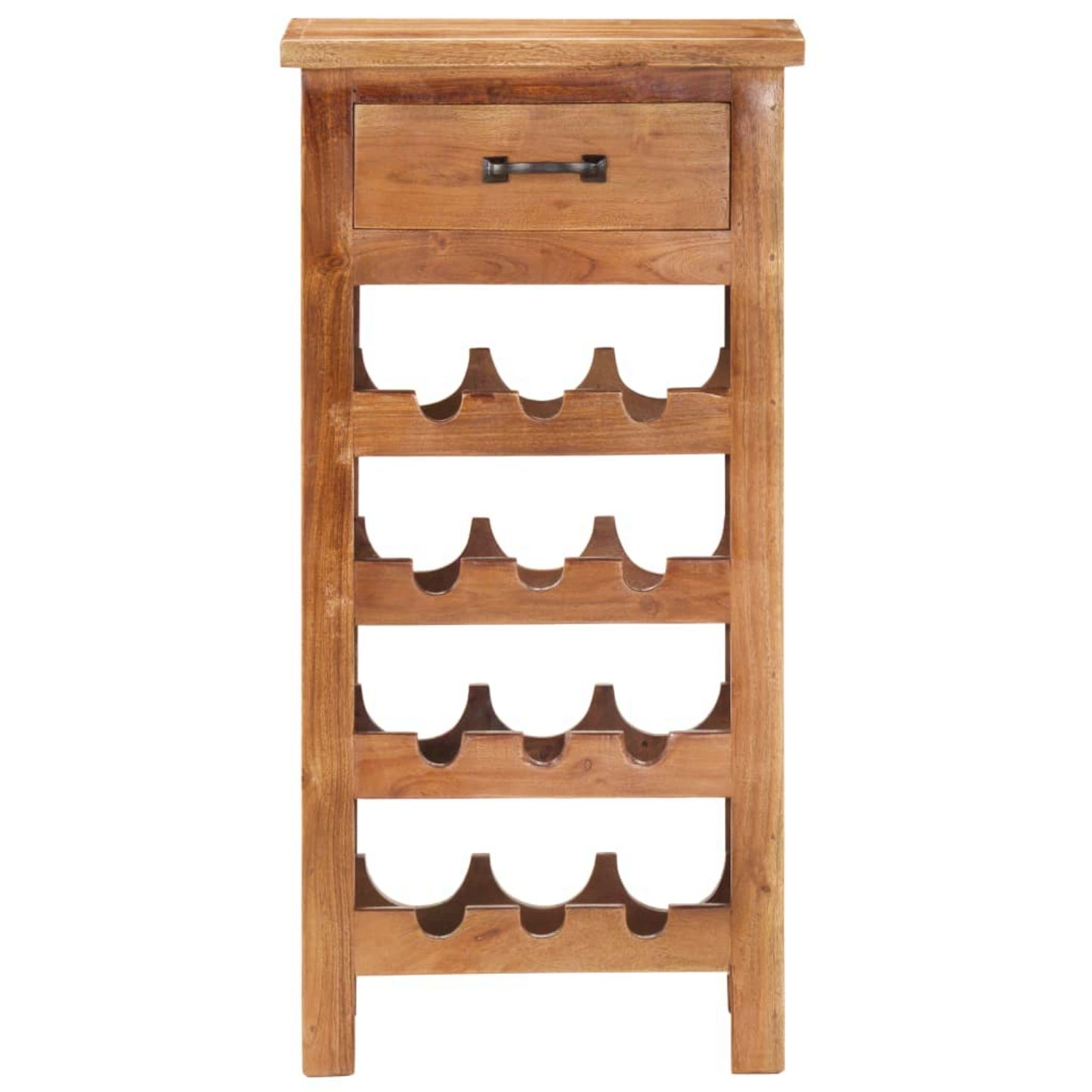 Wooden Wine Rack Vintage Kitchen Bottle Storage Cabinet Rustic Shelving Unit