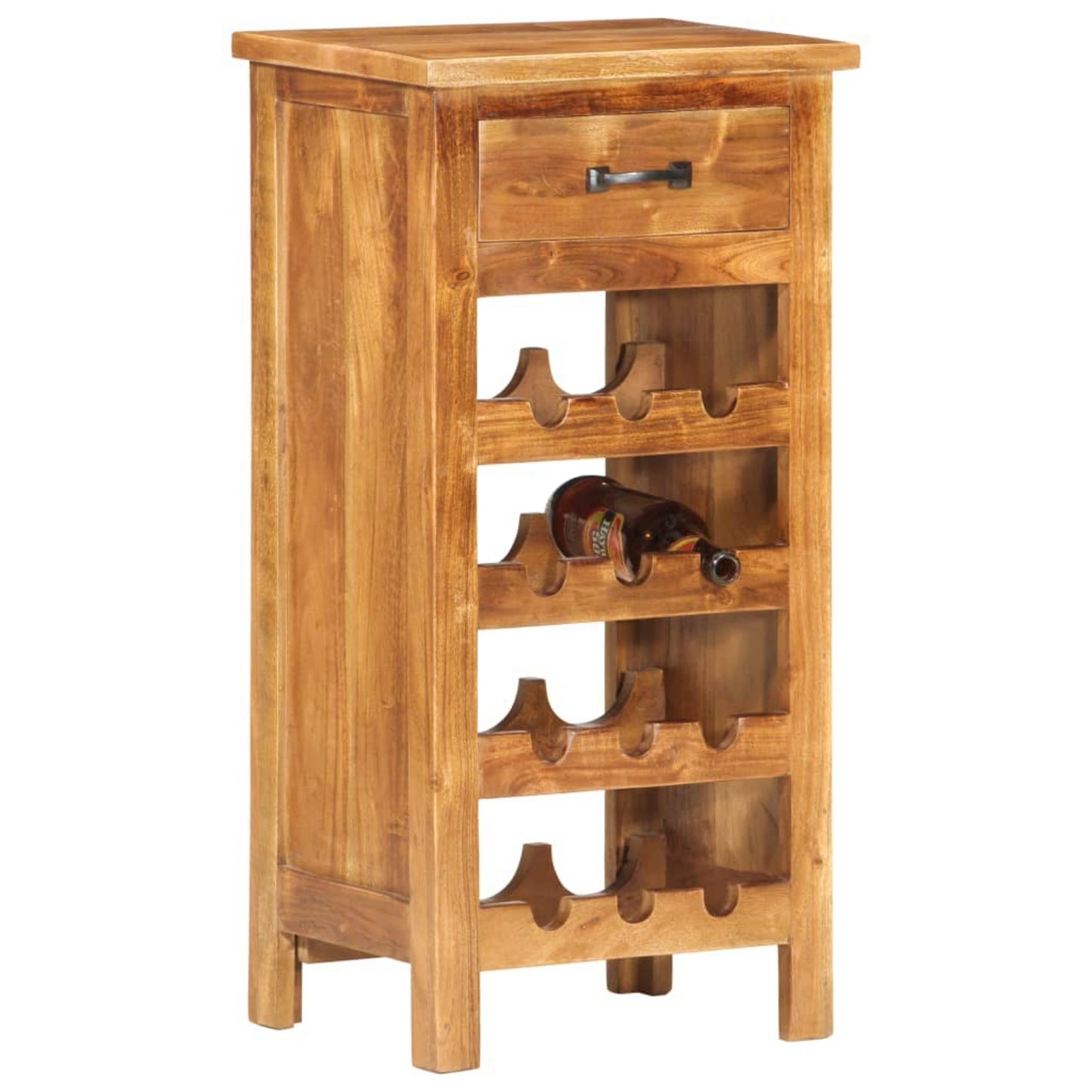 Wooden Wine Cabinet Rustic Kitchen Bottle Rack Vintage Storage Console Table Handmade Home Furniture